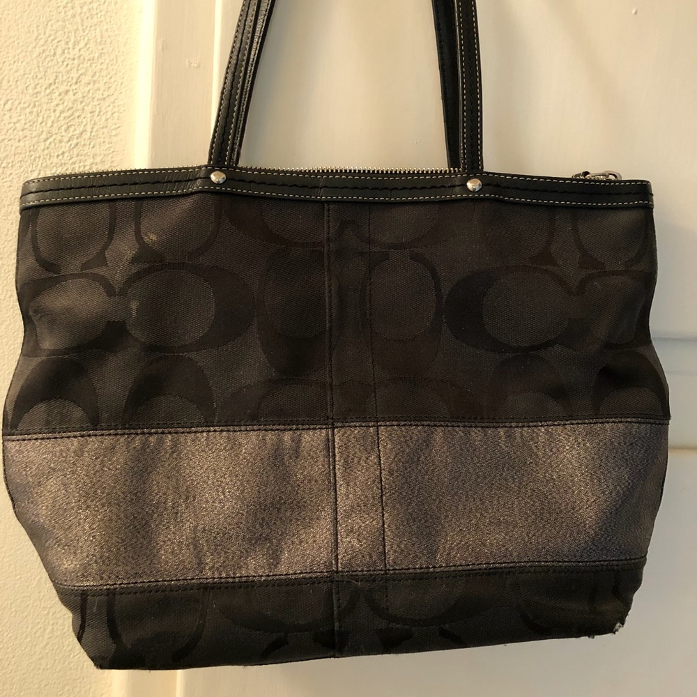 Coach purse black/silver